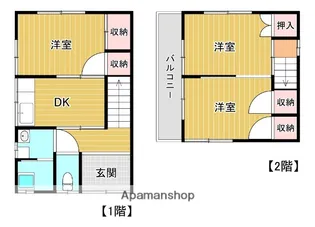 愛媛県西条市神拝乙【一戸建】の間取り