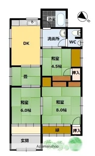愛媛県西条市河原津【一戸建】の間取り