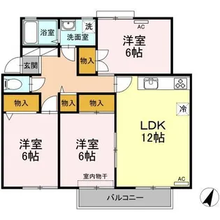 メゾン・ド・リヴェール【2階】の間取り