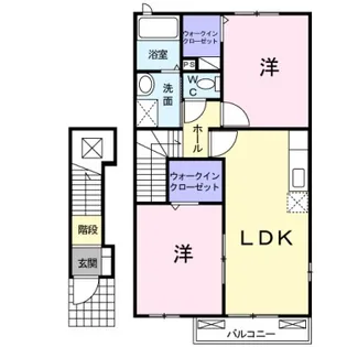 カルム・アルモニー・K Ⅰ【2階】の間取り