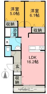 アクアシティーSAIJOⅡ【1階】の間取り