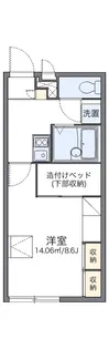レオパレスラン東大洲M【205号室】の間取り