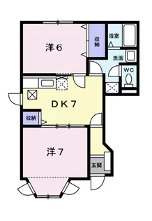 アンソレイエさくら B【1階】の間取り