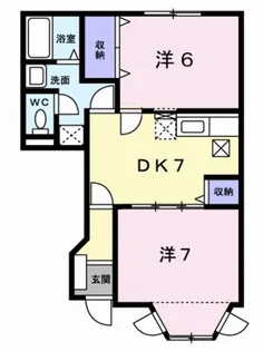 アンソレイエさくら B【1階】の間取り