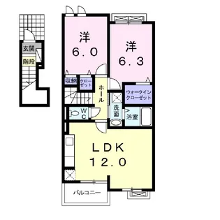 パラティーノⅡ【2階】の間取り