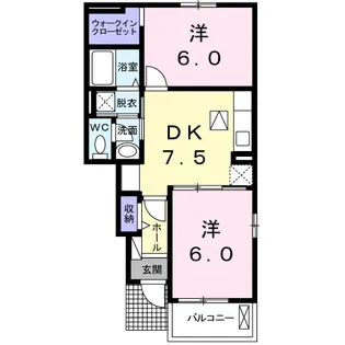 フローラル カルム S Ⅰ【1階】の間取り
