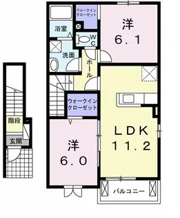 フローラれんげ【2階】の間取り