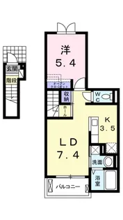 ルペ・ヤシロ【2階】の間取り