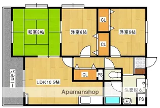 日正グランハイツ【305号室】の間取り