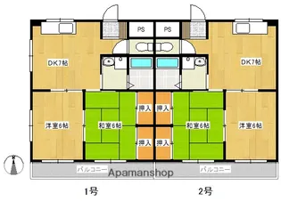 コーポ酒井【2-2号室】の間取り