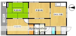 ハウス西大洲【103号室】の間取り