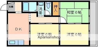 ハウス西大洲【206号室】の間取り