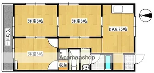 ハウス西大洲【203号室】の間取り