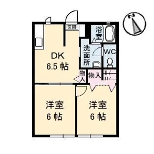 ディアス明石【101号室】の間取り