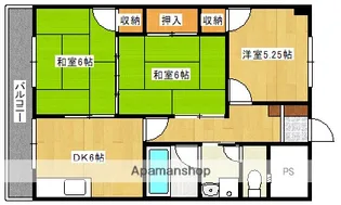 グリーンハイツ平野【508号室】の間取り