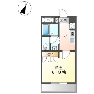 クレディール【103号室】の間取り
