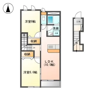 J.クレシア【203号室】の間取り
