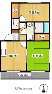 ハイツまつお【301号室】の間取り