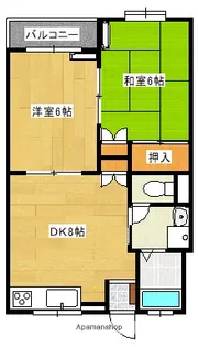 グリーンハイツ矢野【203号室】の間取り