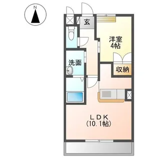 サンガーデン【102号室】の間取り