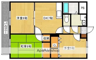 ヴィラ・ムーンシャイン【301号室】の間取り