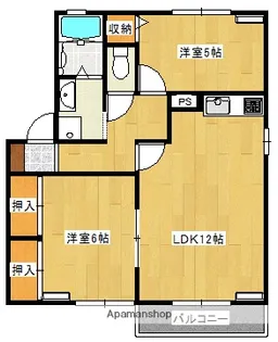 ハイツエスポワール【A201号室】の間取り