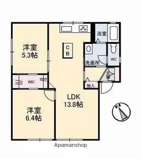 フレグランスリフェラ【101号室】の間取り