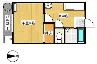 ウエストサイドハイツ【103号室】の間取り