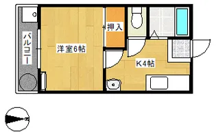 ウエストサイドハイツ【102号室】の間取り