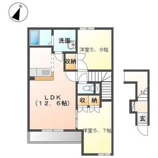 ロココ ヴェルジュ【203号室】の間取り