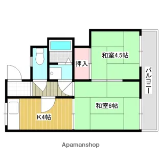 高池アパートⅠ【201号室】の間取り