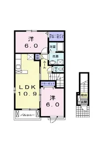 ルペ・ヤシロ Ⅲ【2階】の間取り