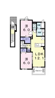 ルペ・ヤシロ Ⅱ【2階】の間取り