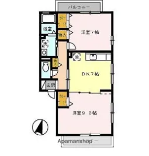 ESTATE SEA【202号室】の間取り