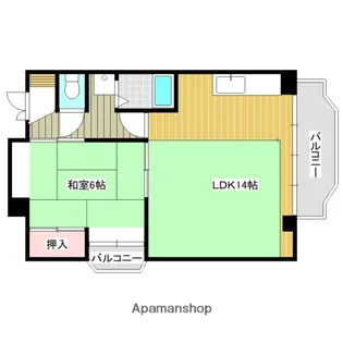 1LDKの間取り画像