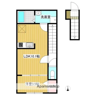 グランルーチェ宮内A【202号室】の間取り