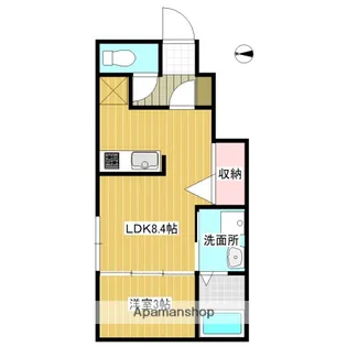 グランルーチェ宮内B【106号室】の間取り