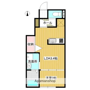 グランルーチェ浜田町【105号室】の間取り