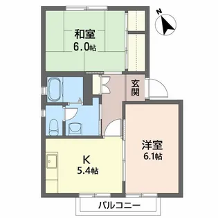 ファイネスト平坂【201号室】の間取り