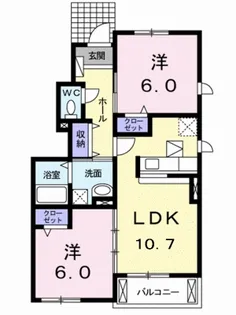 NAVEL AVENUE Ⅱ【1階】の間取り