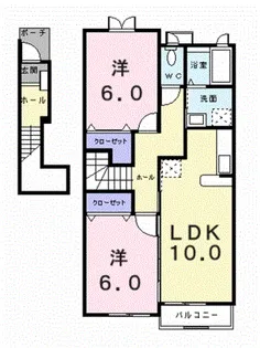 エスペランサ A【2階】の間取り