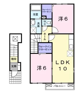 COUPLE WEST【2階】の間取り