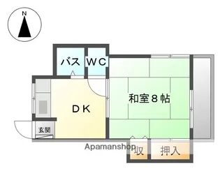 ワレイハイツ【206号室】の間取り