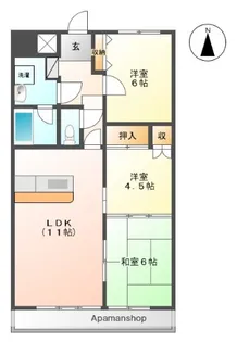 BRICK GARDEN【503号室】の間取り
