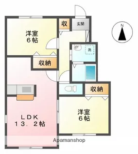 フラッツァテスタ保手【103号室】の間取り