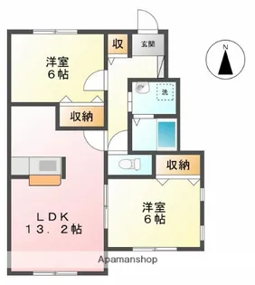フラッツァテスタ保手【101号室】の間取り