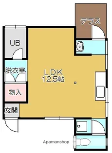 コーポ三國【102号室】の間取り