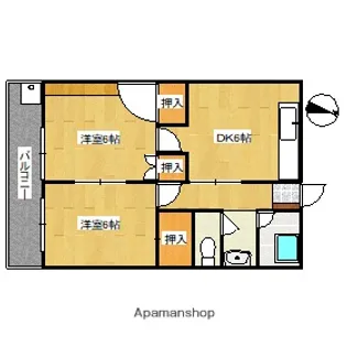 サンシャインコーポ第1【124号室】の間取り