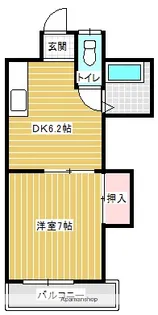 ルネッサンス天神【203号室】の間取り