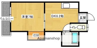 ルネッサンス天神【403号室】の間取り